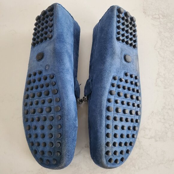 Alexander McQueen Men's Blue Suede Moccasin Driving Loafers ( Unisex) size 41/8 - Picture 6 of 6
